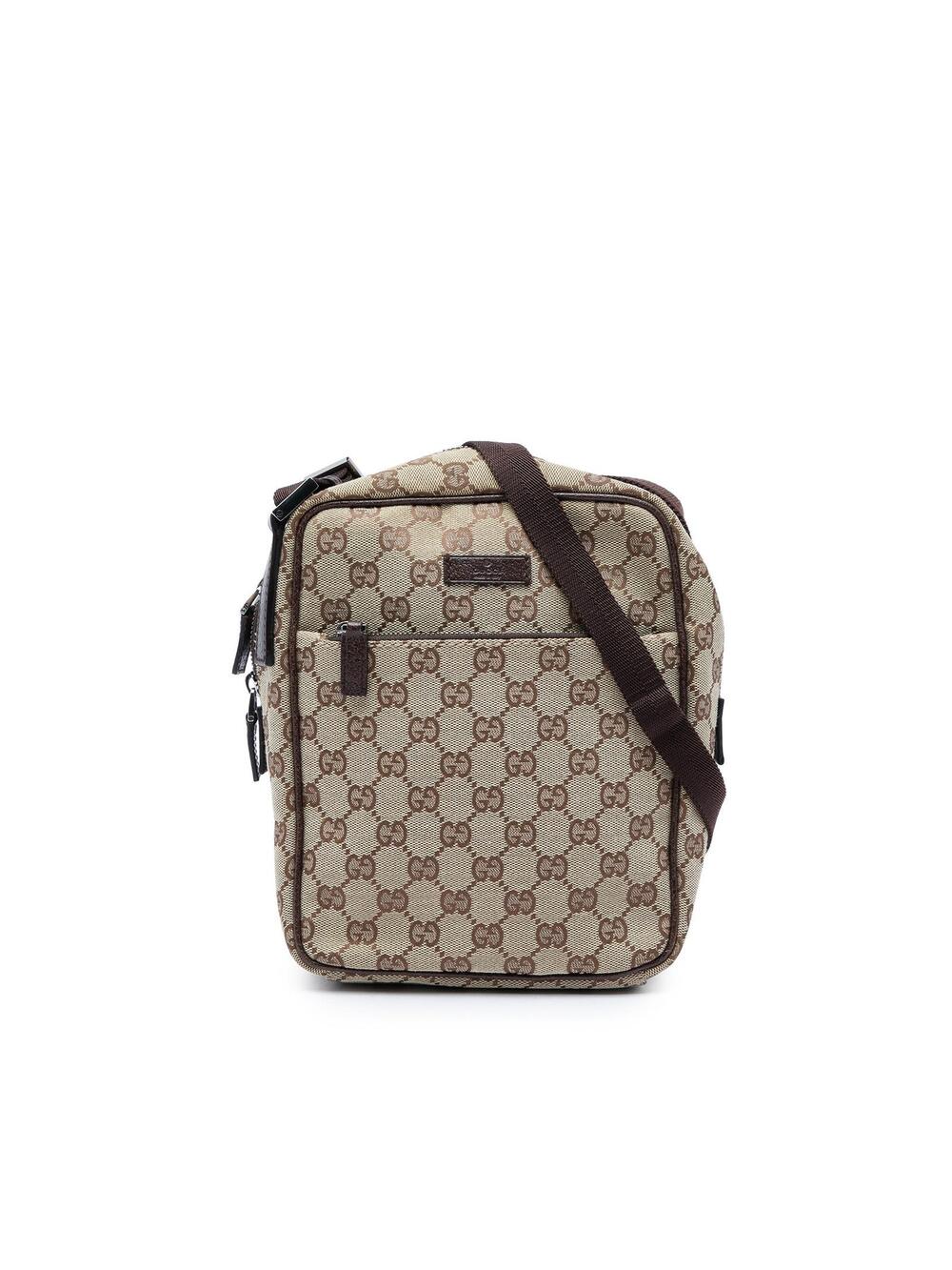 Gucci Gg Canvas Crossbody Pre-Loved Bag #374679G50B